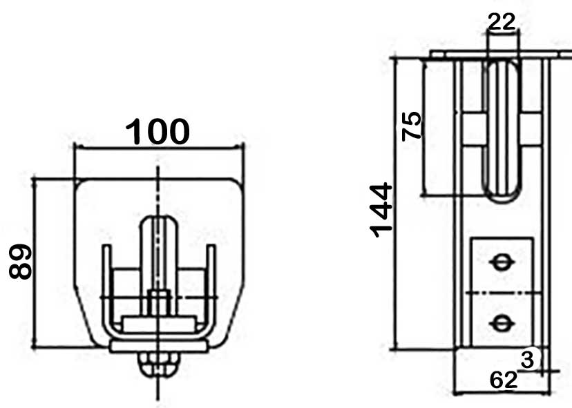 Rulment capat sistem autoportant, lungime: 144 mm